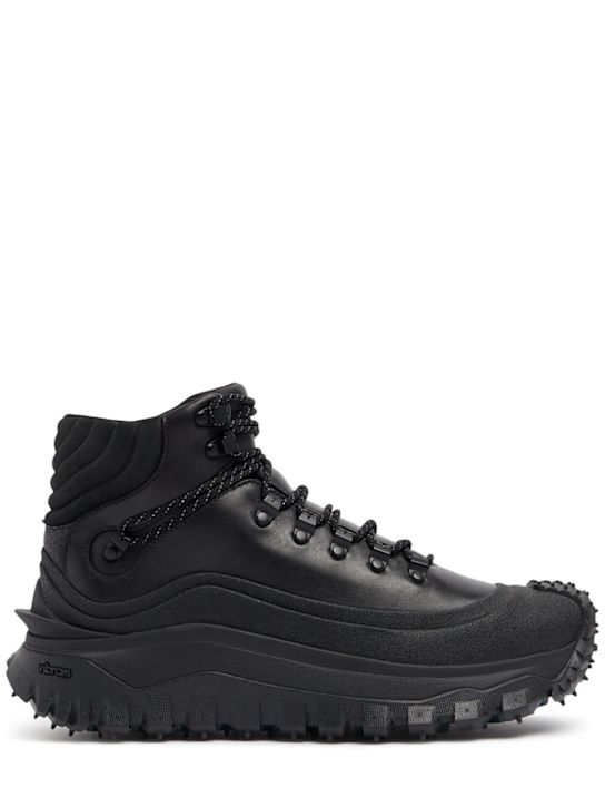 Moncler: Trailgrip GTX leather lace-up boots - men_0 | Luisa Via Roma