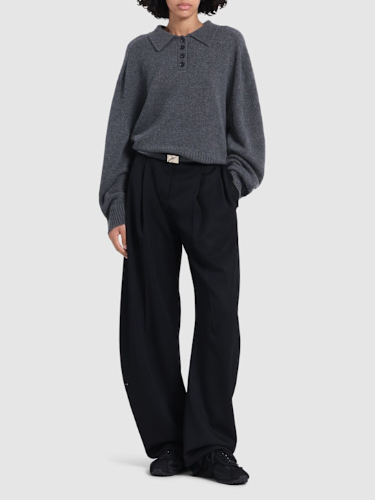 Loulou De Saison: Homere LDS knit boxy polo sweater - women_1 | Luisa Via Roma