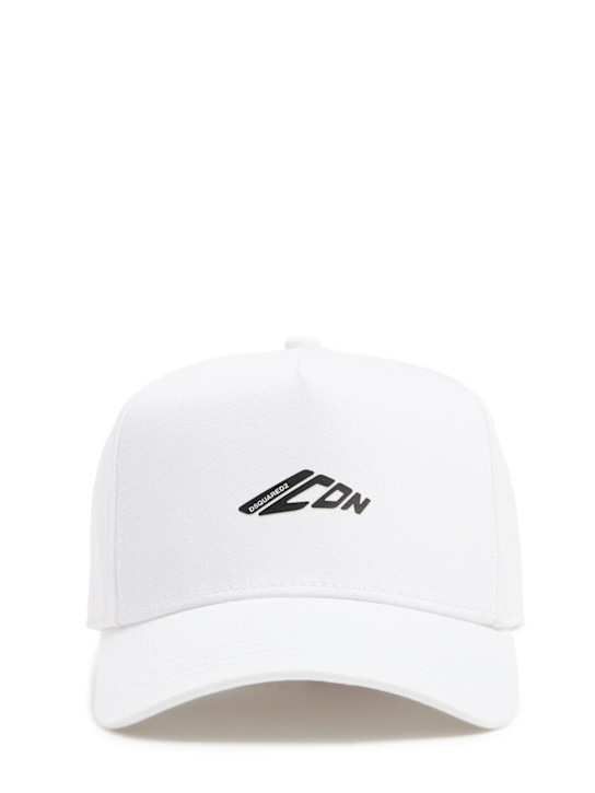 Dsquared2: Icon cotton logo hat - White - men_0 | Luisa Via Roma