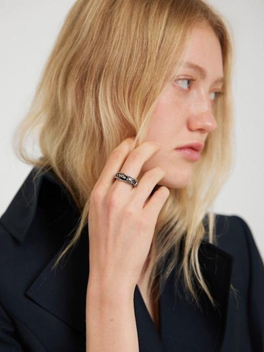 McQueen: Dancing metal skeleton ring - Silver - women_1 | Luisa Via Roma