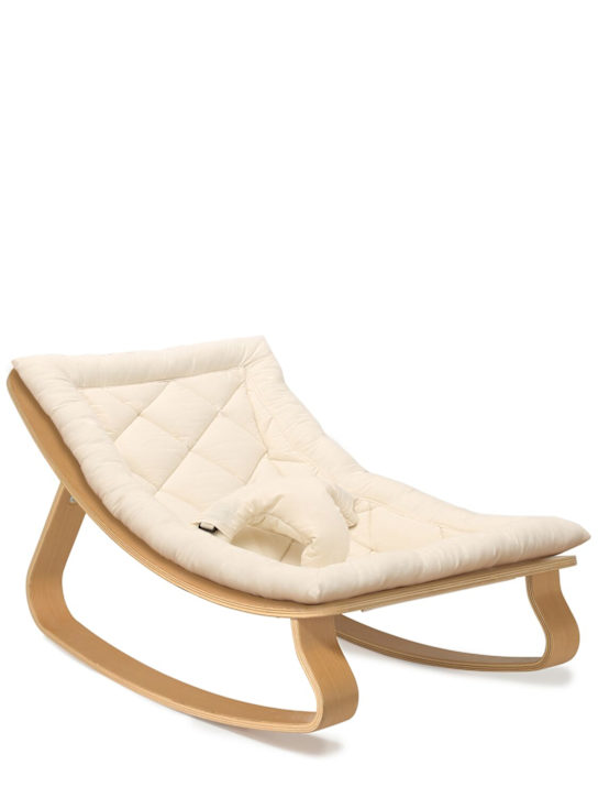 Charlie Crane: Wooden baby rocker - Wollweiß - kids-boys_0 | Luisa Via Roma