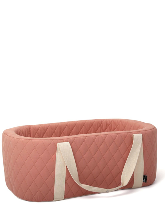 Charlie Crane: Cesta in cotone organico trapuntato - Rosa Scuro - kids-girls_0 | Luisa Via Roma