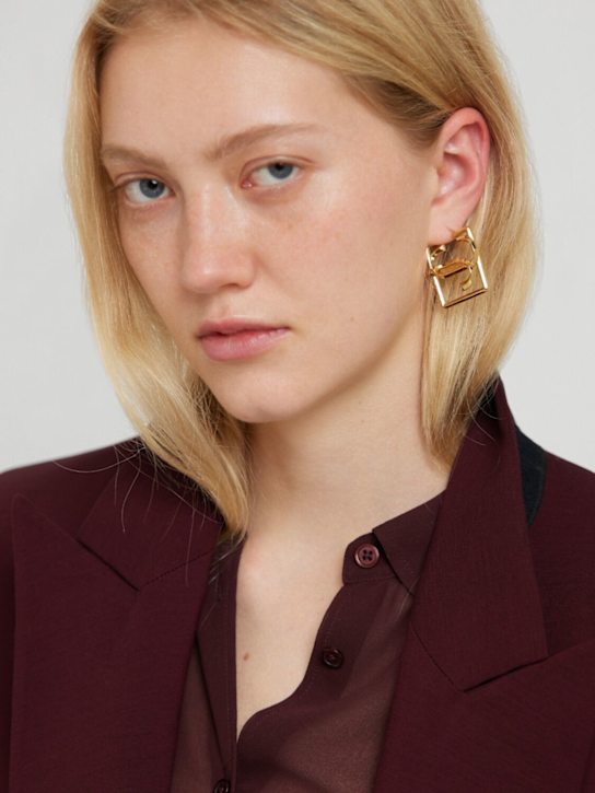 Jimmy Choo: Square hoop earrings - women_1 | Luisa Via Roma