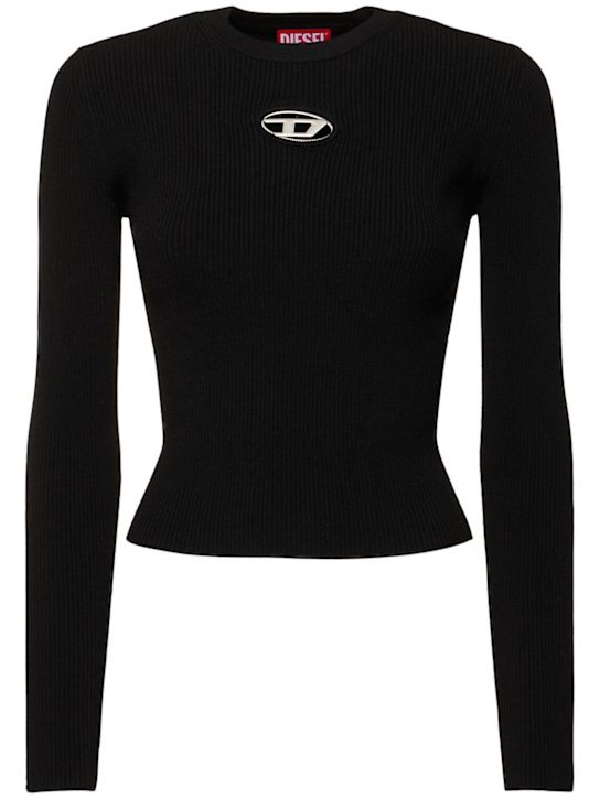 Diesel: M-Valary ビスコースクロップドトップ - women_0 | Luisa Via Roma