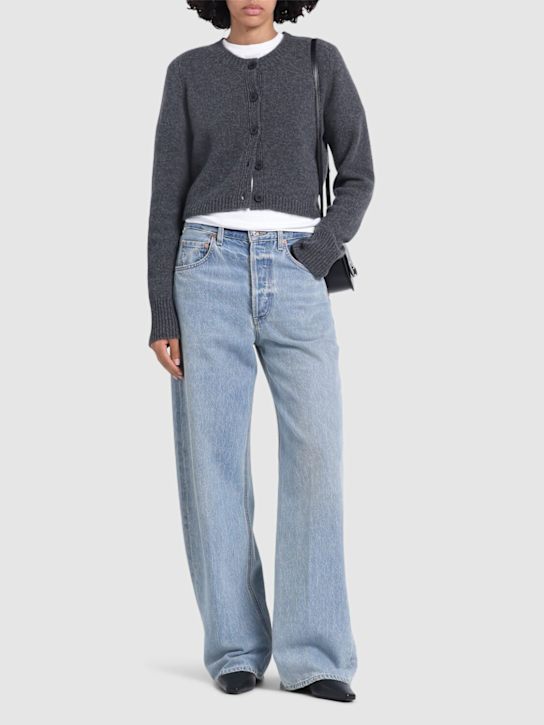 Loulou De Saison: Zephir LDS 크롭 카디건 - 그레이 - women_1 | Luisa Via Roma