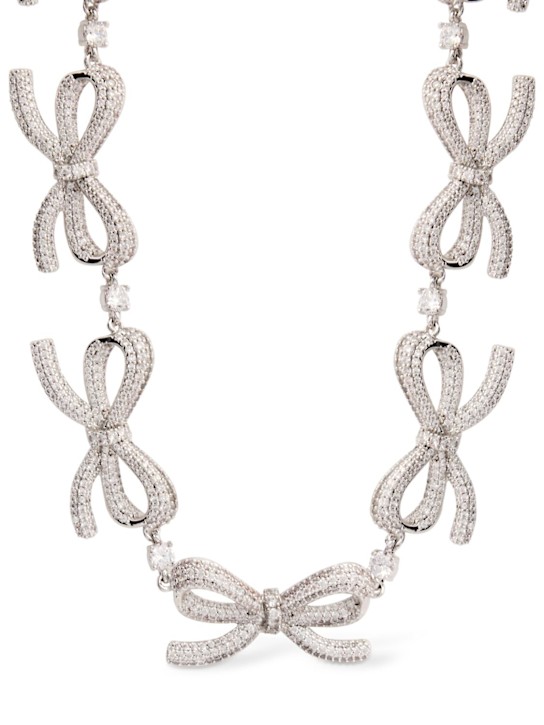 Self-portrait: Crystal bow necklace - women_0 | Luisa Via Roma