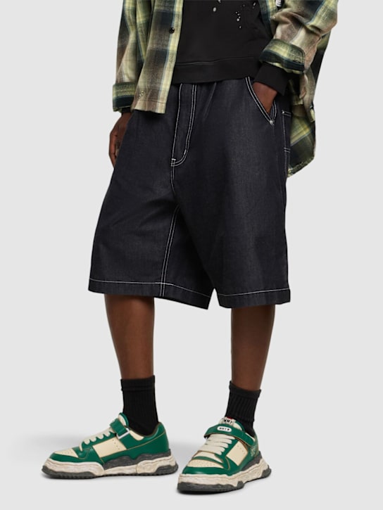 Mihara Yasuhiro: Niedrige Sneakers aus Leder „Keith“ - Grün Weiß - men_1 | Luisa Via Roma