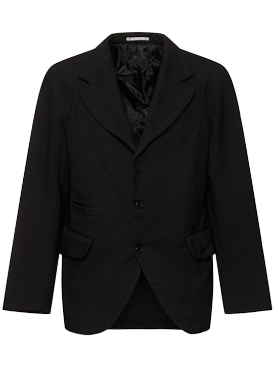 Comme des Garçons Homme Plus: Garment dyed gabardine jacket - men_0 | Luisa Via Roma