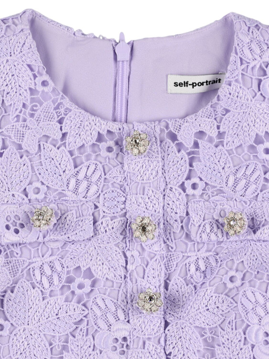 Self-portrait: Vestito in pizzo butterfly - Lilla - kids-girls_1 | Luisa Via Roma