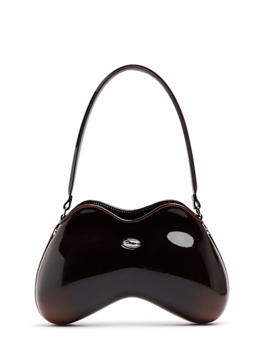 Diesel: Double D patent shoulder bag - women_0 | Luisa Via Roma