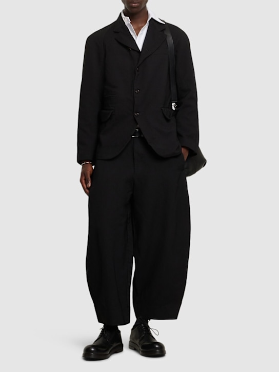 Comme des Garçons Homme Plus: Garment dyed gabardine jacket - men_1 | Luisa Via Roma