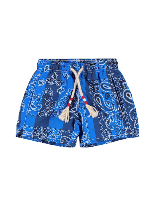 Mc2 Saint Barth: Bandana print nylon swim shorts - kids-boys_0 | Luisa Via Roma