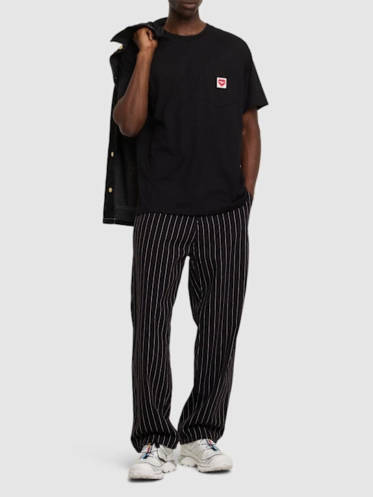 Carhartt WIP: Single jersey t-shirt - Black/Red - men_1 | Luisa Via Roma