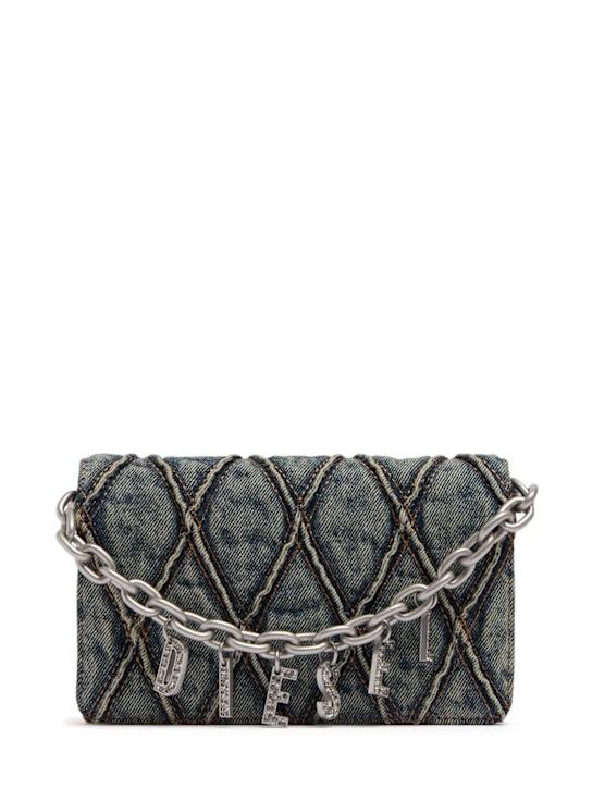 Diesel: Charm-D denim wallet w/chain - women_0 | Luisa Via Roma