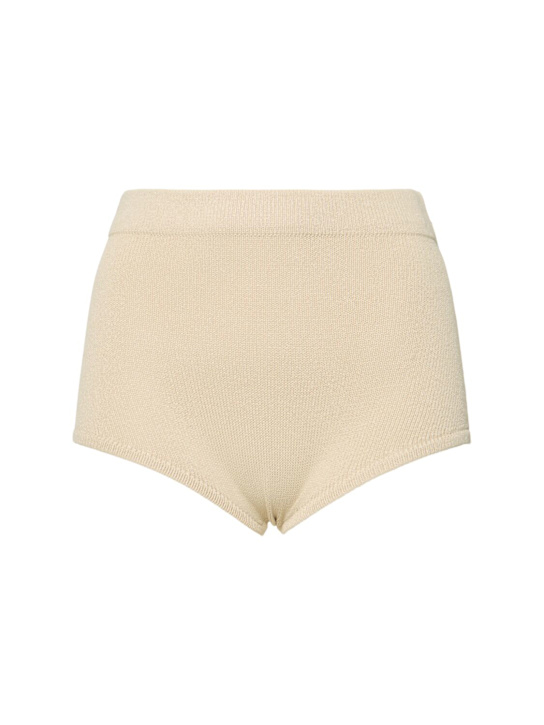 Entire Studios: Rib knit shorts - women_0 | Luisa Via Roma