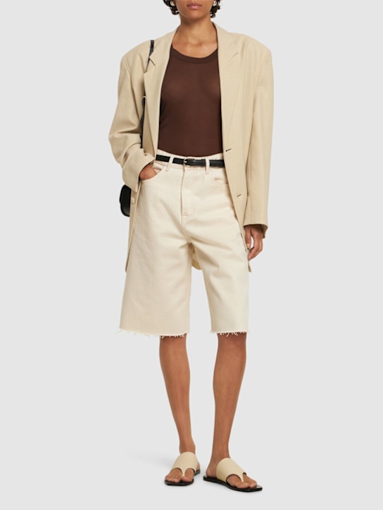 Róhe: Baggy fit denim shorts - women_1 | Luisa Via Roma