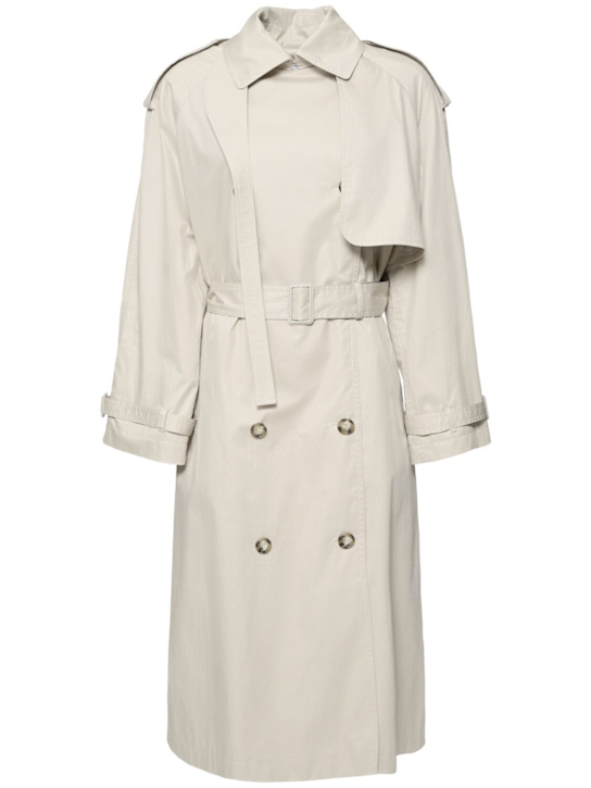 Light cotton oversize trench coat - Thumbnail 1
