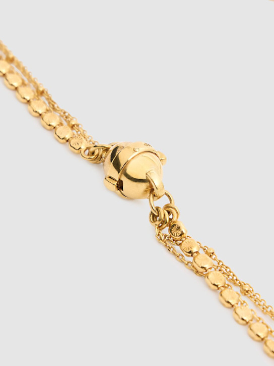 Panconesi: Famiglia multi wire necklace w/ charm - Gold/Blue - men_3 | Luisa Via Roma