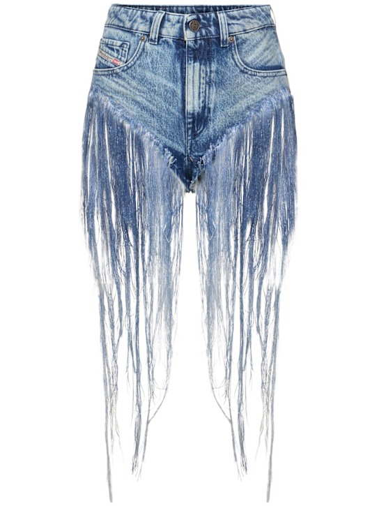 De-Jizz denim shorts w/ fringe - Thumbnail 1