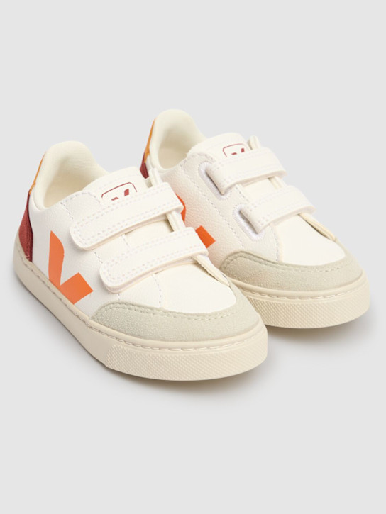 Veja: V-12 クロムフリーレザースニーカー - ホワイト/レッド - kids-boys_1 | Luisa Via Roma