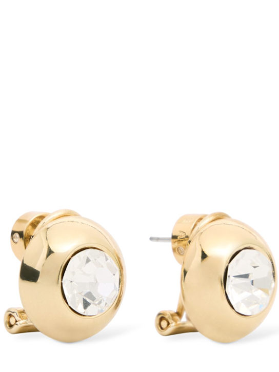 Area: Crystal dome stud earrings - women_0 | Luisa Via Roma