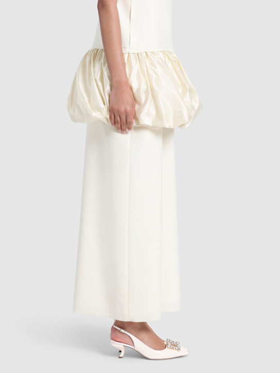 Roger Vivier: 55mm Virgule Strass leather slingback - women_1 | Luisa Via Roma