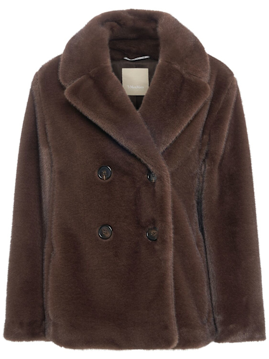 'S Max Mara: Laura teddy short coat - women_0 | Luisa Via Roma