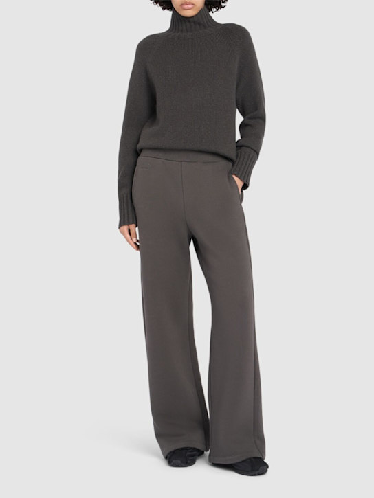 'S Max Mara: Pantaloni ampi Pompeo in jersey di misto cotone - women_1 | Luisa Via Roma