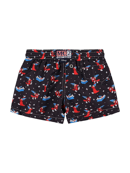 Mc2 Saint Barth: Mickey print nylon swim shorts - kids-boys_1 | Luisa Via Roma