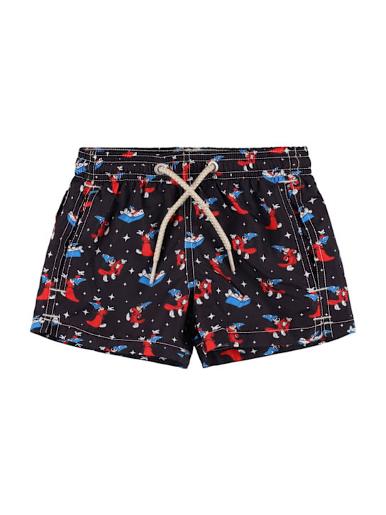 Mc2 Saint Barth: Mickey print nylon swim shorts - kids-boys_0 | Luisa Via Roma
