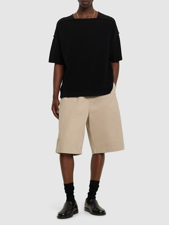 Entire Studios: Knit block t-shirt - Black - men_1 | Luisa Via Roma