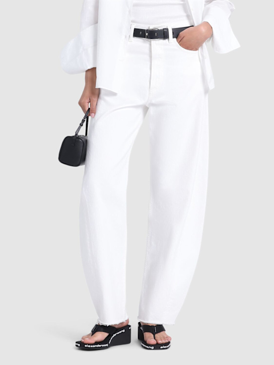 Alexander Wang: 70mm AW nylon thong wedges - women_1 | Luisa Via Roma