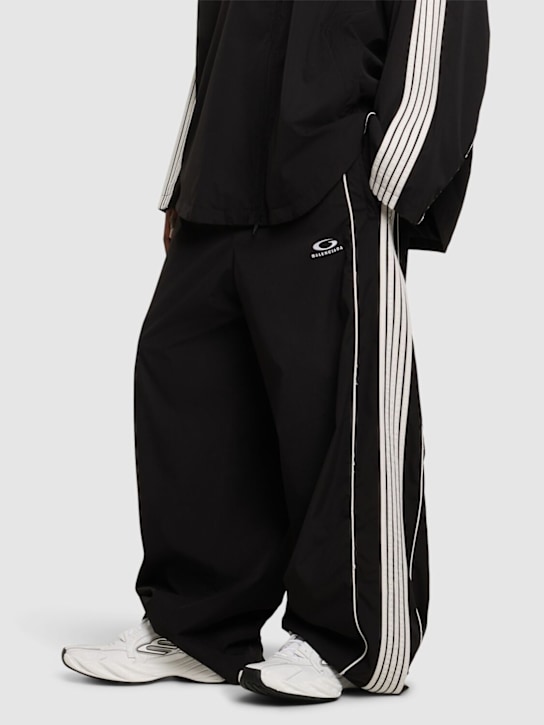 Balenciaga: Monday皮革&合成纤维运动鞋 - 白色/黑色 - men_1 | Luisa Via Roma