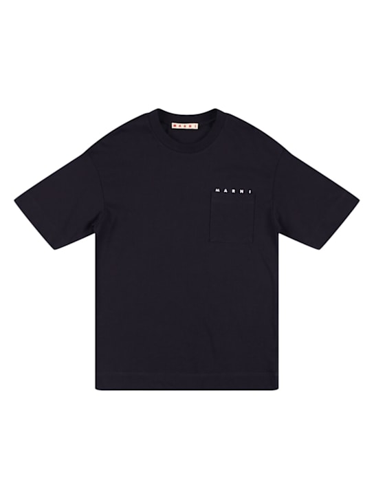 Marni Junior: T-shirt in jersey di cotone stampato - kids-girls_0 | Luisa Via Roma