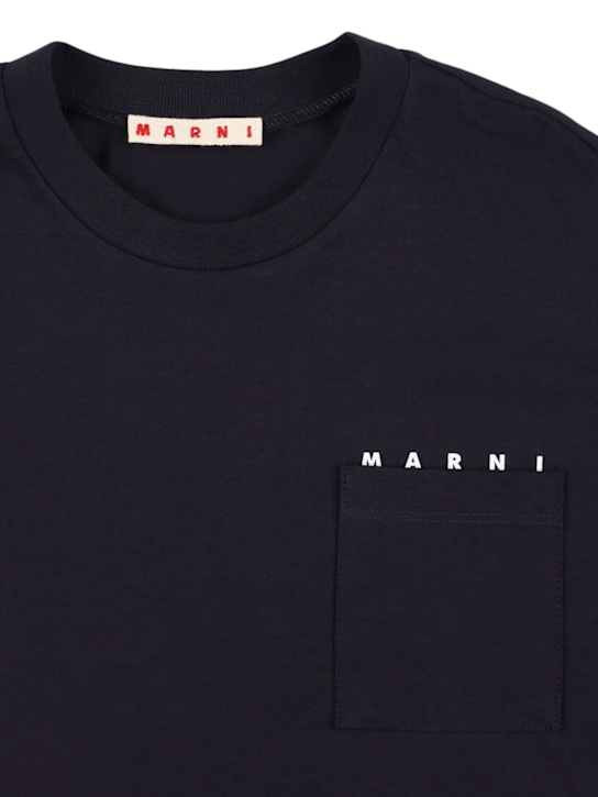 Marni Junior: T-shirt in jersey di cotone stampato - kids-girls_1 | Luisa Via Roma
