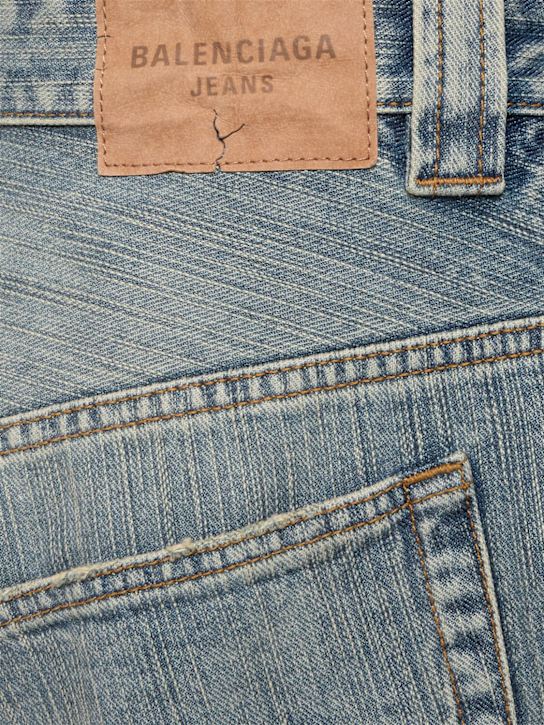 Balenciaga: Baggy cotton jeans - Indigo - men_4 | Luisa Via Roma