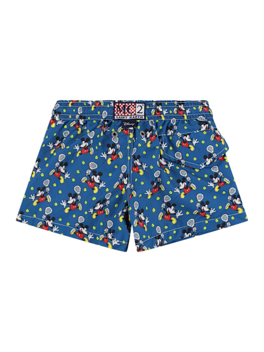 Mc2 Saint Barth: Mickey print nylon swim shorts - kids-boys_1 | Luisa Via Roma