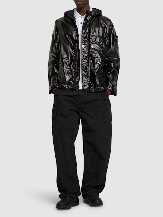 Stone Island: ムッソラゴム加工のショートパーカー - men_1 | Luisa Via Roma