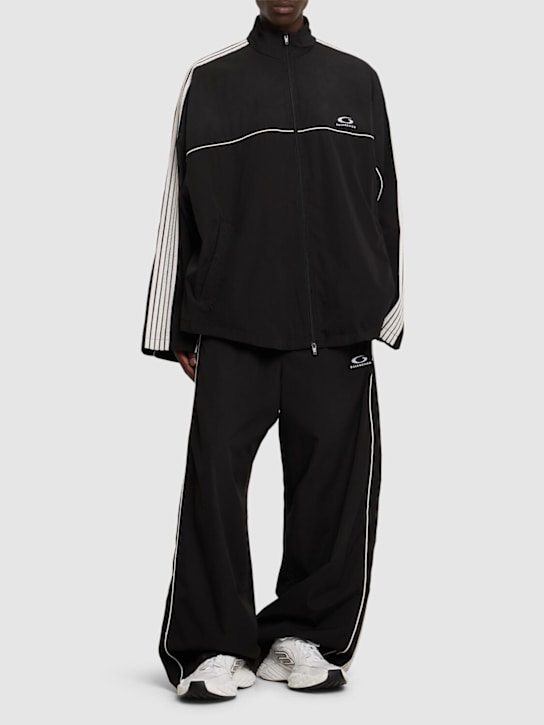 Balenciaga: Tech tracksuit pants - Black - men_1 | Luisa Via Roma