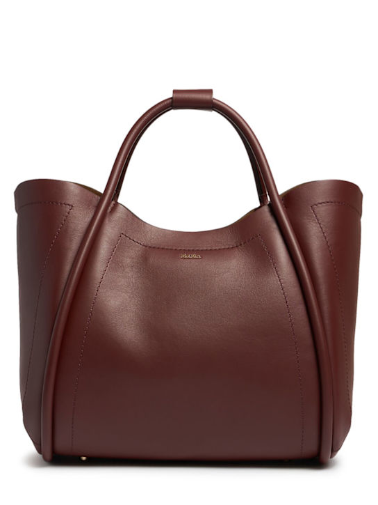 Max Mara: Medium Marin drummed leather bag - women_0 | Luisa Via Roma