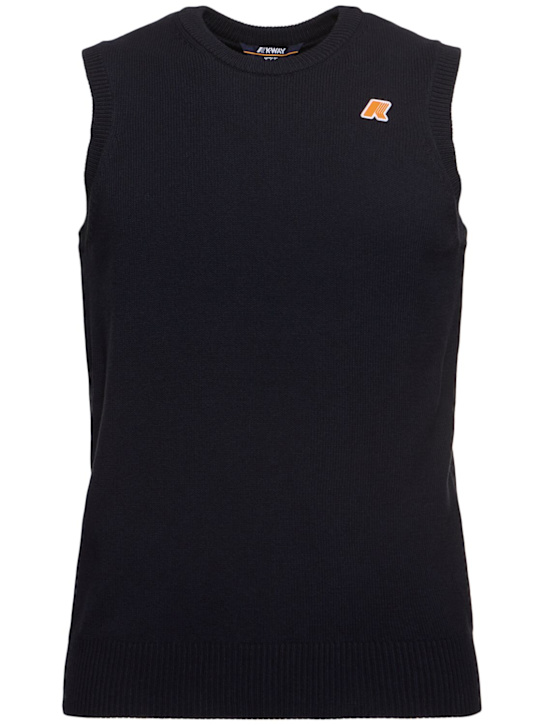 K-Way: Jeano cotton blend knit vest - men_0 | Luisa Via Roma