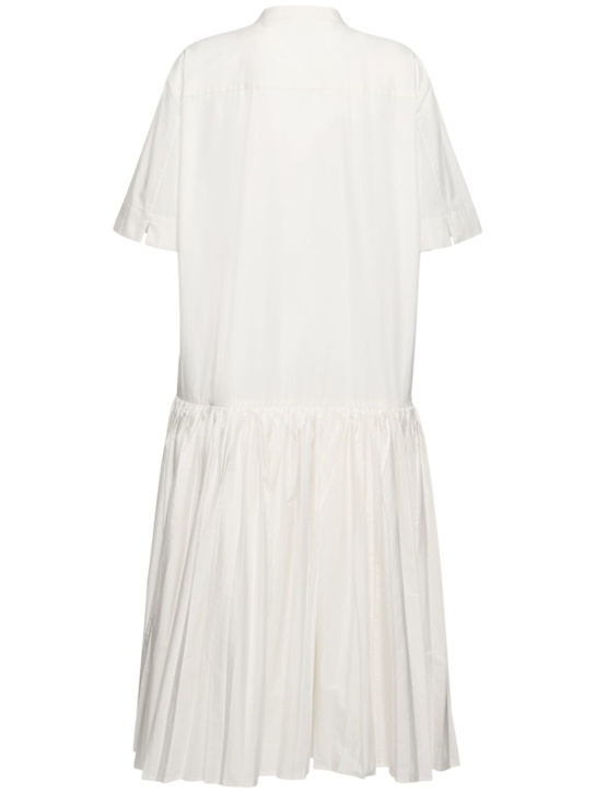 Jil Sander: Glass finished poplin long dress - women_3 | Luisa Via Roma