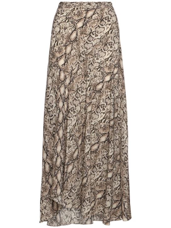 Isabel Marant: Sakura printed stretch silk midi skirt - women_0 | Luisa Via Roma