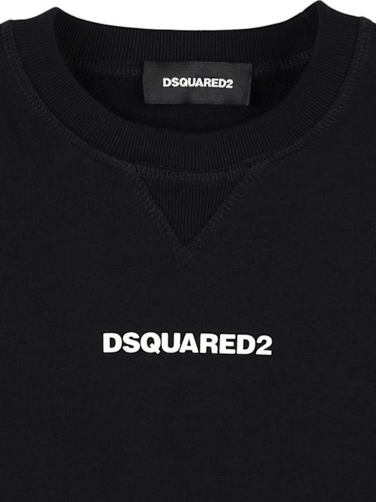 Dsquared2: Printed cotton crewneck sweatshirt - kids-girls_1 | Luisa Via Roma