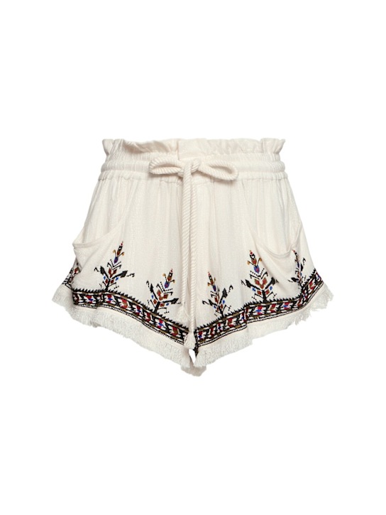 Marant Etoile: Kriss embroidered viscose shorts - women_0 | Luisa Via Roma