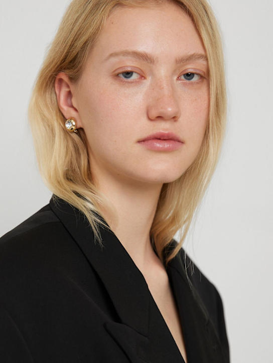 Area: Crystal dome stud earrings - women_1 | Luisa Via Roma