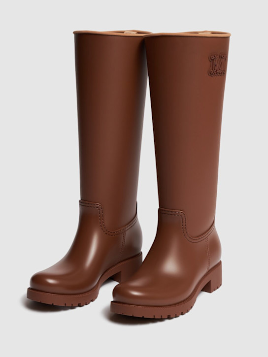 Max Mara: Rain rubber high boots - women_1 | Luisa Via Roma