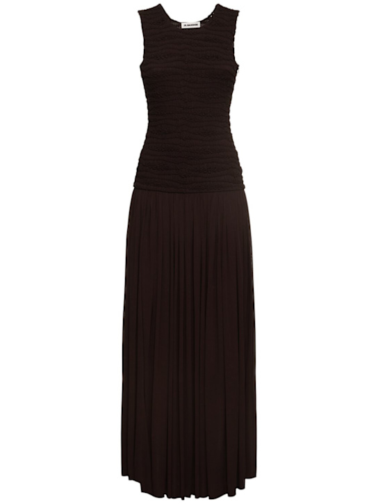 Jil Sander: Crepe long dress - women_0 | Luisa Via Roma