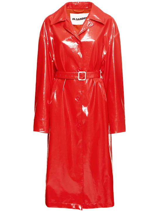 Coated linen trench coat - Thumbnail 1