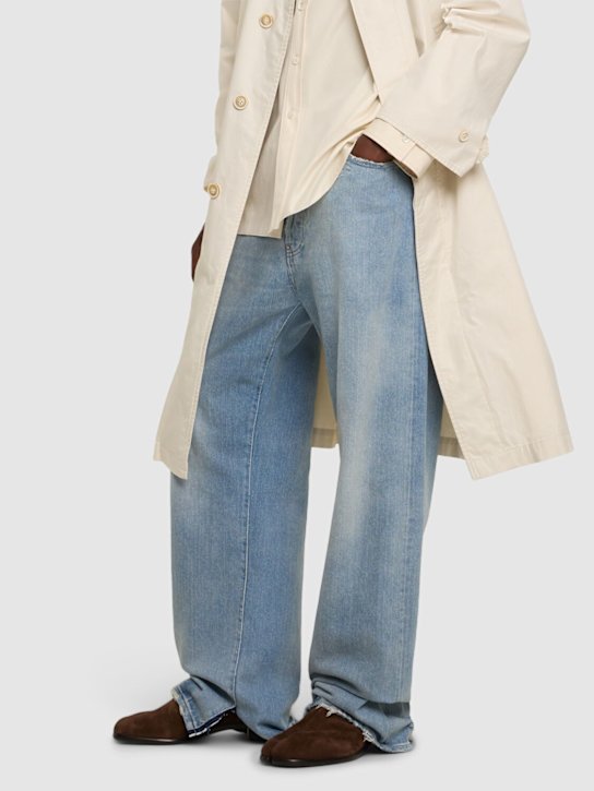 Maison Margiela: 30mm tabi suede ankle boots - men_1 | Luisa Via Roma